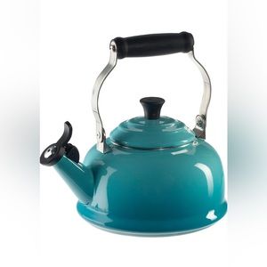 Le Creuset Enamel On Steel Whistling Tea Kettle, 1.7 qt., Caribbean
